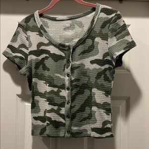 SO Green Camo Short Sleeve Tee